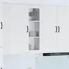 Image de vidaXL Cabinet en verre mural LUCCA Blanc brillant 40 x 31 x 100 cm