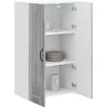 Image de vidaXL Meuble mural LUCCA Sonoma gris 60 x 31 x 100 cm, Solutions de cuisine modernes, panneau rectangulaire en bois, protection pour lave-vaisselle, gain de place