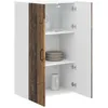 Image de vidaXL Meuble mural LUCCA Bois ancien 60 x 31 x 100 cm, Solutions de cuisine modernes, panneau rectangulaire en bois, protection pour lave-vaisselle, gain de place