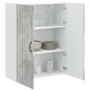 Image de vidaXL Meuble mural LUCCA Gris béton 80 x 31 x 100 cm, Solutions de cuisine modernes, panneau rectangulaire en bois, protection pour lave-vaisselle, gain de place