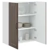 Image de vidaXL Meuble mural LUCCA Chêne brun 80 x 31 x 100 cm, Solutions de cuisine modernes, panneau rectangulaire en bois, protection pour lave-vaisselle, gain de place