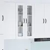 Image de vidaXL Cabinet en verre mural LUCCA Blanc 60 x 31 x 100 cm