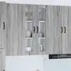 Image de vidaXL Cabinet en verre mural LUCCA Sonoma gris 60 x 31 x 100 cm