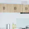 Image de vidaXL Meuble mural PORTO 2 pc Chêne Sonoma Bois d'ingénierie