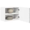 Image de vidaXL Meuble mural PORTO 2 pc Gris béton Bois d'ingénierie