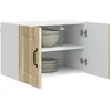 Image de vidaXL Meuble mural PORTO 2 pcs Chêne Sonoma 60 x 31 x 40 cm, Armoire de cuisine en bois moderne, murale, rangement compact, design pratique, meuble en bois durable