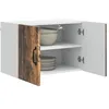 Image de vidaXL Meuble mural PORTO 2 pcs Chêne fumé 60 x 31 x 40 cm, Armoire de cuisine en bois moderne, murale, rangement compact, design pratique, meuble en bois durable