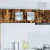 Image de vidaXL Cabinet en verre mural PORTO Chêne fumé 80 x 31 x 40 cm