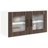Image de vidaXL Wandglas Kasten PORTO Bruin Eiken 80 x 31 x 40 cm Bewerkt hout