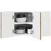 Image de vidaXL Cabinet d'angle mural PORTO Bois ancien 57 x 57 x 40 cm