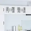 Image de vidaXL Cabinet en verre mural PORTO 2 pcs Blanc 60 x 31 x 40 cm