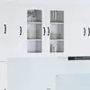 Image de vidaXL Cabinet en verre mural PORTO Blanc 40 x 31 x 80 cm