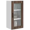Image de vidaXL Cabinet en verre mural PORTO Chêne brun 40 x 31 x 80 cm