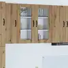 Image de vidaXL Cabinet en verre mural PORTO 2 pcs Chêne artisanal