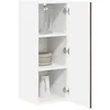 Image de vidaXL Meuble mural PORTO 2 pcs Chêne brun 30 x 31 x 80 cm, Armoire de cuisine en bois moderne, murale, rangement compact, design pratique, meuble en bois durable