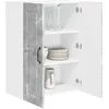 Image de vidaXL Meuble mural PORTO Gris béton 60 x 31 x 80 cm Bois d'ingénierie