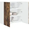 Image de vidaXL Meuble mural PORTO Chêne fumé 80 x 31 x 80 cm Bois d'ingénierie, Armoire de cuisine en bois moderne, murale, rangement compact, design pratique, meuble en bois durable