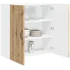 Image de vidaXL Meuble mural PORTO Chêne artisanal 80 x 31 x 80 cm, Armoire de cuisine en bois moderne, murale, rangement compact, design pratique, meuble en bois durable