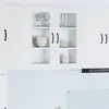 Image de vidaXL Cabinet en verre mural PORTO Blanc 80 x 31 x 80 cm