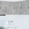 Image de vidaXL Cabinet d'angle mural PORTO Gris béton 57 x 57 x 80 cm
