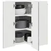 Image de vidaXL Cabinet d'angle mural PORTO Gris Sonoma 57 x 57 x 80 cm