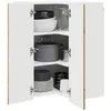 Image de vidaXL Cabinet d'angle mural PORTO Chêne artisanal 57 x 57 x 80 cm, Armoire de cuisine en bois moderne, murale, rangement compact, design pratique, meuble en bois durable