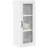 Image de vidaXL Cabinet en verre mural PORTO Blanc 40 x 31 x 100 cm