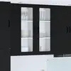 Image de vidaXL Cabinet en verre mural PORTO Noir 40 x 31 x 100 cm