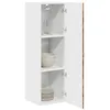 Image de vidaXL Wandkast PORTO Rook Eiken 30 x 31 x 100 cm Bewerkt hout