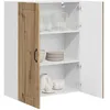 Image de vidaXL Meuble mural PORTO Chêne artisanal 80 x 31 x 100 cm, Armoire de cuisine en bois moderne, murale, rangement compact, design pratique, meuble en bois durable