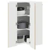Image de vidaXL Cabinet d'angle mural PORTO Chêne Sonoma 57 x 57 x 100 cm, Armoire de cuisine en bois moderne, murale, rangement compact, design pratique, meuble en bois durable