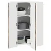 Image de vidaXL Cabinet d'angle mural PORTO Chêne fumé 57 x 57 x 100 cm, Armoire de cuisine en bois moderne, murale, rangement compact, design pratique, meuble en bois durable