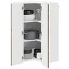 Image de vidaXL Cabinet d'angle mural PORTO Bois ancien 57 x 57 x 100 cm, Armoire de cuisine en bois moderne, murale, rangement compact, design pratique, meuble en bois durable