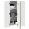 Image de vidaXL Cabinet d'angle mural PORTO Chêne artisanal 57 x 57 x 100 cm, Armoire de cuisine en bois moderne, murale, rangement compact, design pratique, meuble en bois durable
