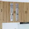 Image de vidaXL Cabinet en verre mural PORTO Chêne artisanal 60 x 31 x 100 cm