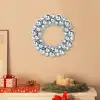 Image de vidaXL Couronnes de Boules de Noël 2 pcs Argent 33 x 33 x 7 cm