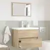 Image de vidaXL Ensemble de mobilier de salle de bain avec tiroir Chêne Sonoma
