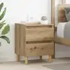 Image de vidaXL Armoire de lit avec tiroir Chêne artisanal 40 x 35 x 50 cm