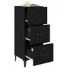 Image de vidaXL Buffet Chêne noir 34,5 x 34 x 90 cm Bois d'ingénierie