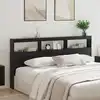 Image de vidaXL Tête de lit Chêne noir 200 x 17 x 102 cm Bois d'ingénierie