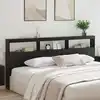 Image de vidaXL Tête de lit Chêne noir 220 x 17 x 102 cm Bois d'ingénierie