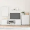 Image de vidaXL Ensemble meuble TV Blanc Bois d'ingénierie