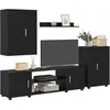 Image de vidaXL Ensemble meuble TV Chêne noir Bois d'ingénierie