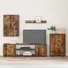Image de vidaXL Ensemble meuble TV Chêne Fumé Bois d'ingénierie