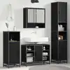 Image de vidaXL Ensemble de mobilier de salle de bain avec étagère Chêne noir
