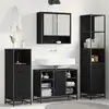 Image de vidaXL Ensemble de mobilier de salle de bain 4 pcs Chêne noir