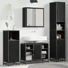 Image de vidaXL Ensemble de mobilier de salle de bain 4 pcs Chêne noir