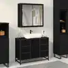 Image de vidaXL Ensemble de mobilier de salle de bain 2 pcs Chêne noir