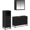 Image de vidaXL Ensemble de mobilier de salle de bain 3 pcs Chêne noir