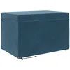 Image de vidaXL Kruk Blauw 61 x 41 x 40 cm Velvet en Geengineerd Hout